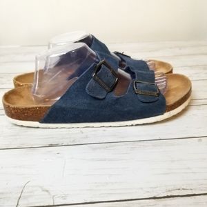 American Eagle Outfitters Double Buckle Suede Sandals